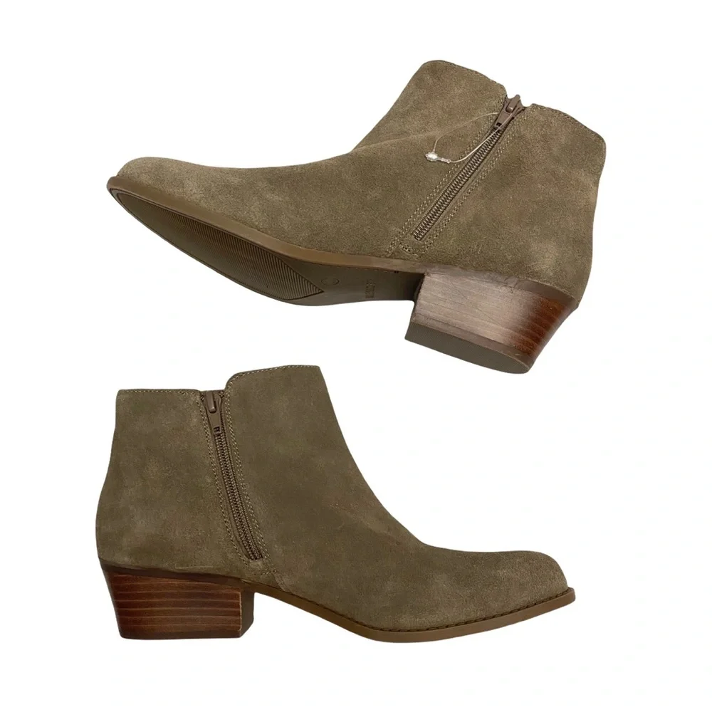NEW Sole Society Breyon Genuine Suede Taupe Boots - Picture 4 of 9